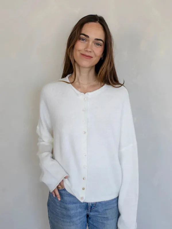 Central Park Cardigan, Ivory sold by Madison Boutique