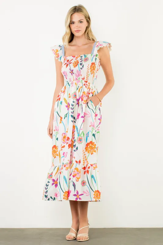 Selfridge Floral Midi Dress sold by Madison Boutique