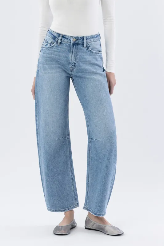 Toler Wide Leg Barrel Jeans made by Vervet