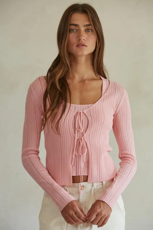 Maisie Ribbed Cardigan Set sold by Madison Boutique