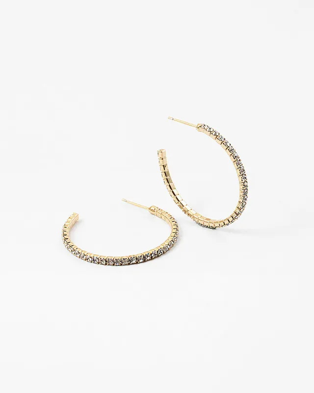 Vienna Rhinestone Hoops sold by Madison Boutique