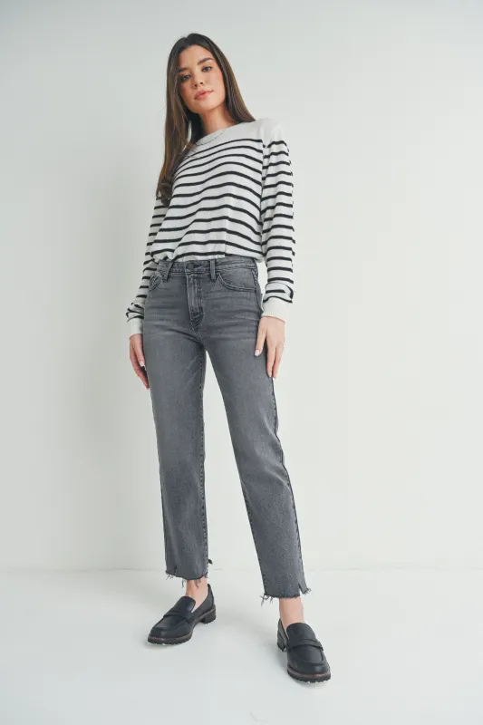 The Vintage Straight, Grey made by Just Black Denim