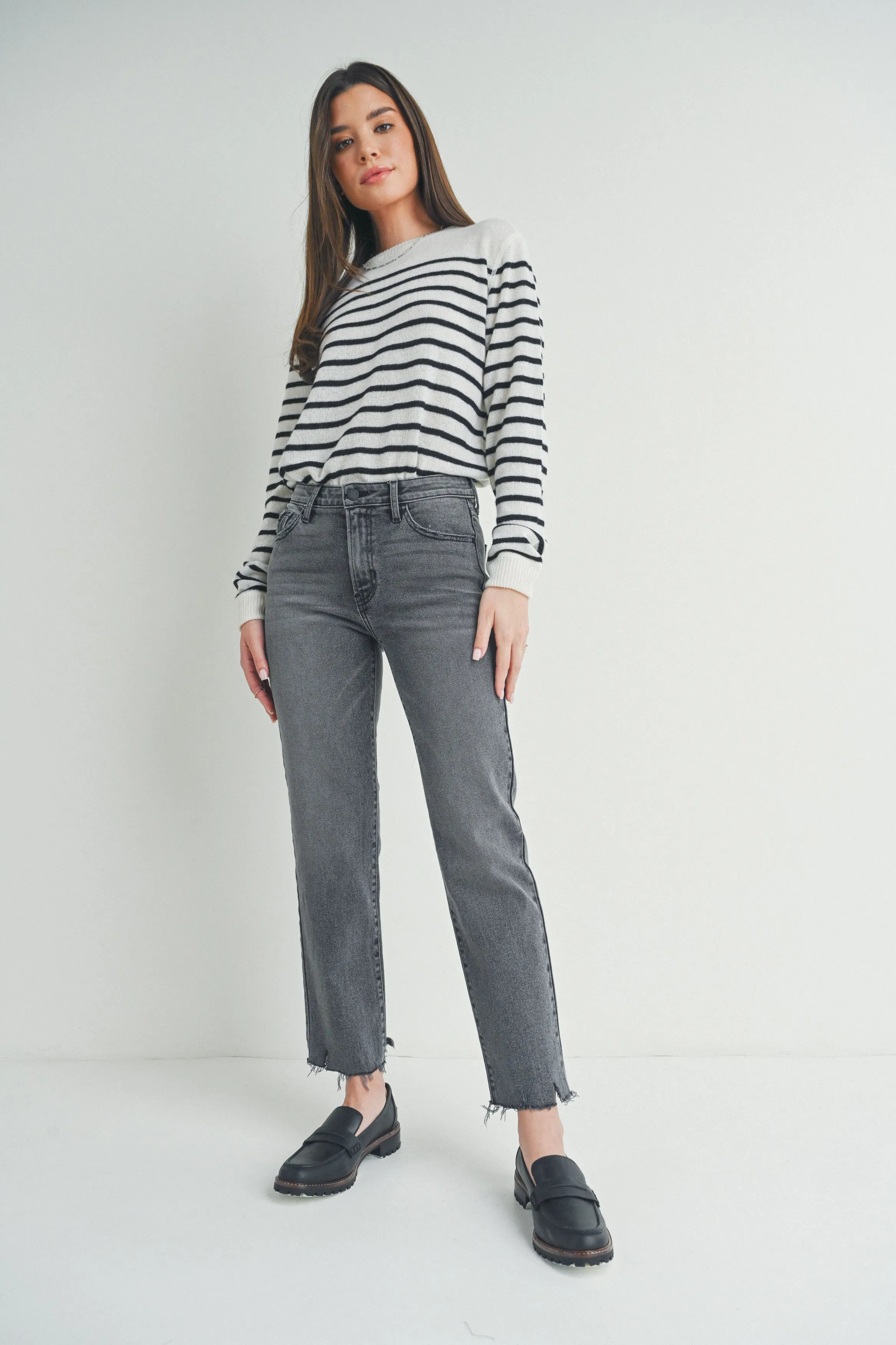The Vintage Straight, Grey sold by Madison Boutique