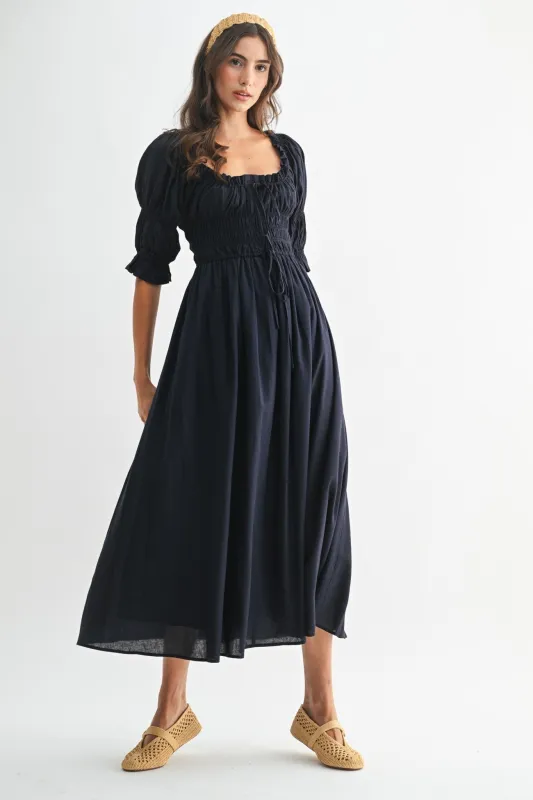 Olivia Smocked Midi Dress sold by Madison Boutique