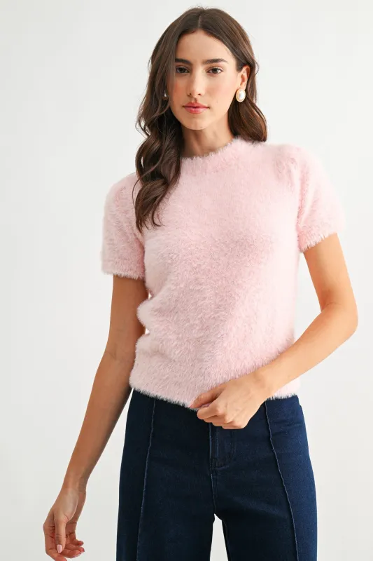 Sylvie Fuzzy Sweater Top sold by Madison Boutique