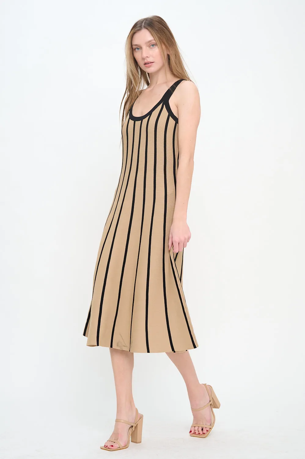 Rib Stripe Midi Dress sold by Madison Boutique