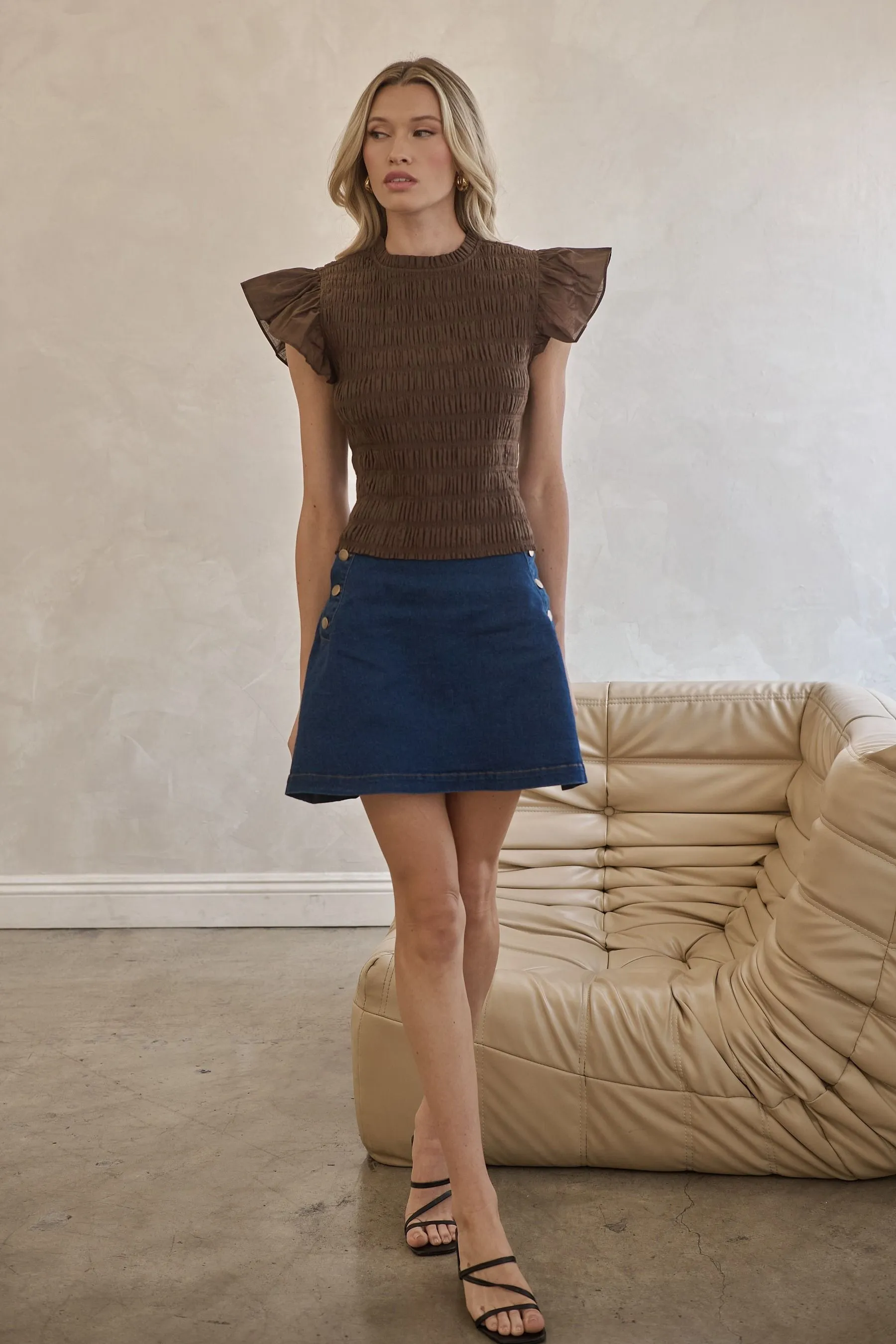 Zulema Smocked Ruffle Top sold by Madison Boutique product image thumbnail 2