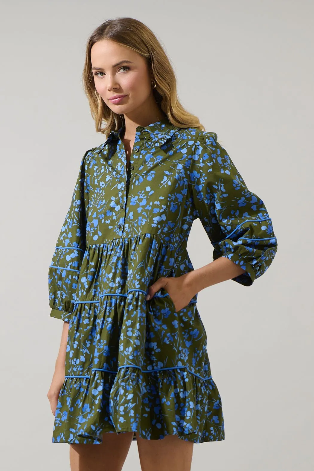 Solvay Floral Tiered Dress sold by Madison Boutique product image thumbnail 2