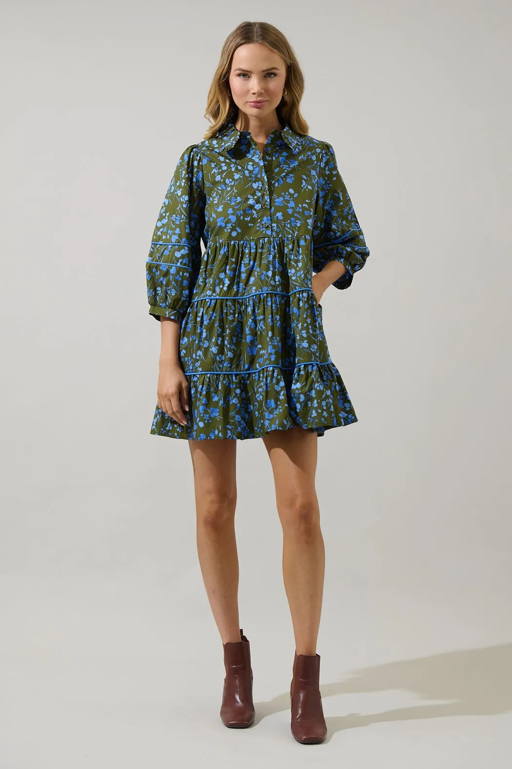 Solvay Floral Tiered Dress sold by Madison Boutique product image thumbnail 3