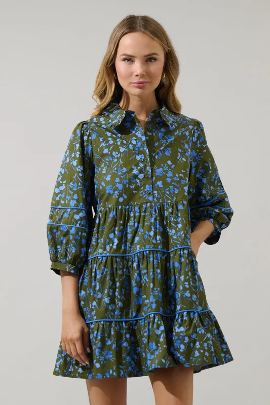 Solvay Floral Tiered Dress sold by Madison Boutique