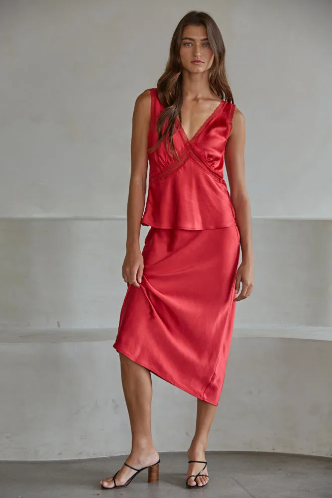 Marie Satin Midi Skirt sold by Madison Boutique product image thumbnail 2
