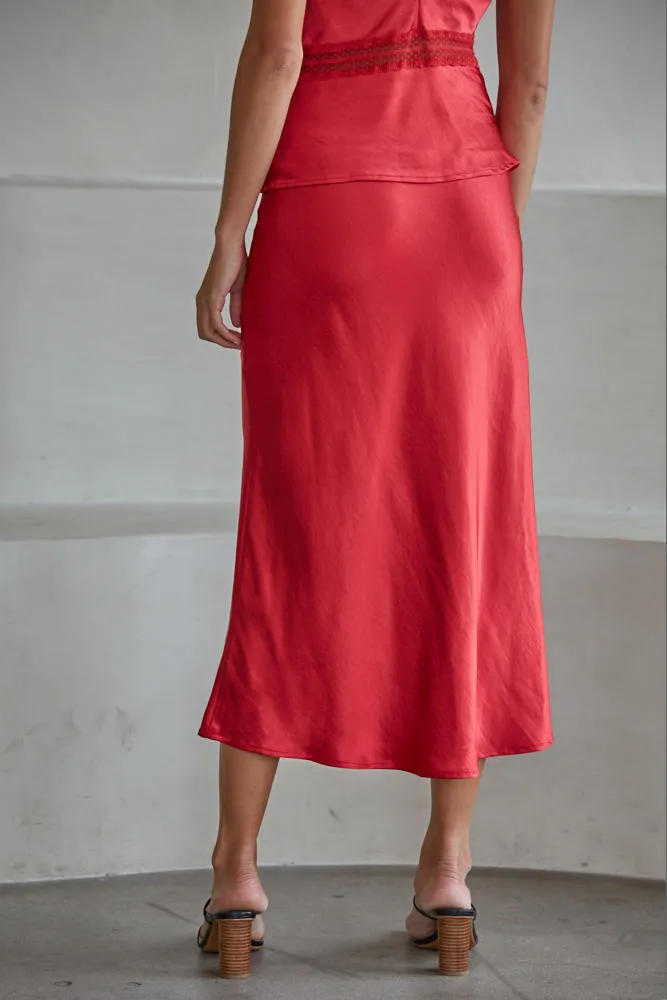 Marie Satin Midi Skirt sold by Madison Boutique product image thumbnail 3