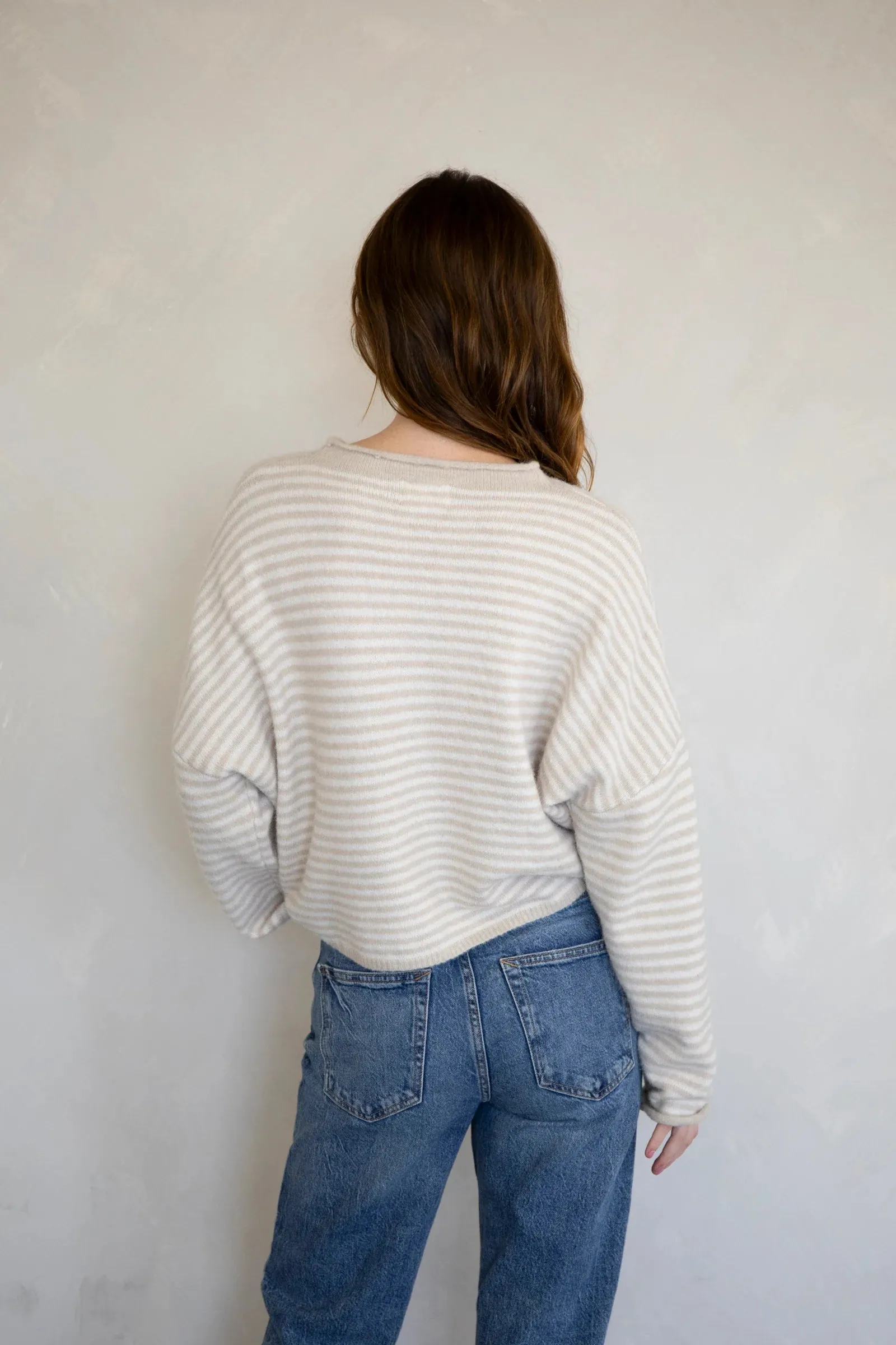 Harbour Striped Cardigan, Cream sold by Madison Boutique product image thumbnail 5