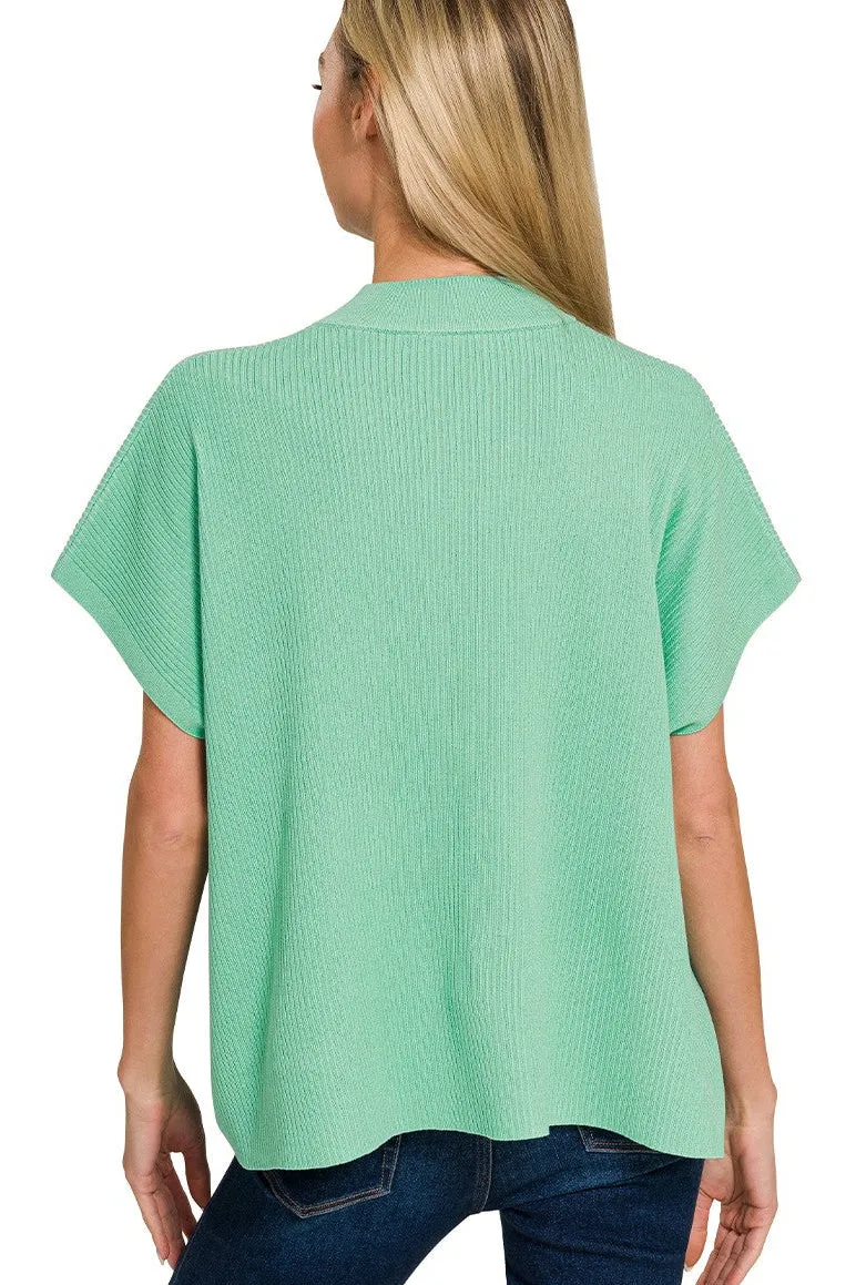 Laura Mock Neck Top, Mint sold by Madison Boutique product image thumbnail 2