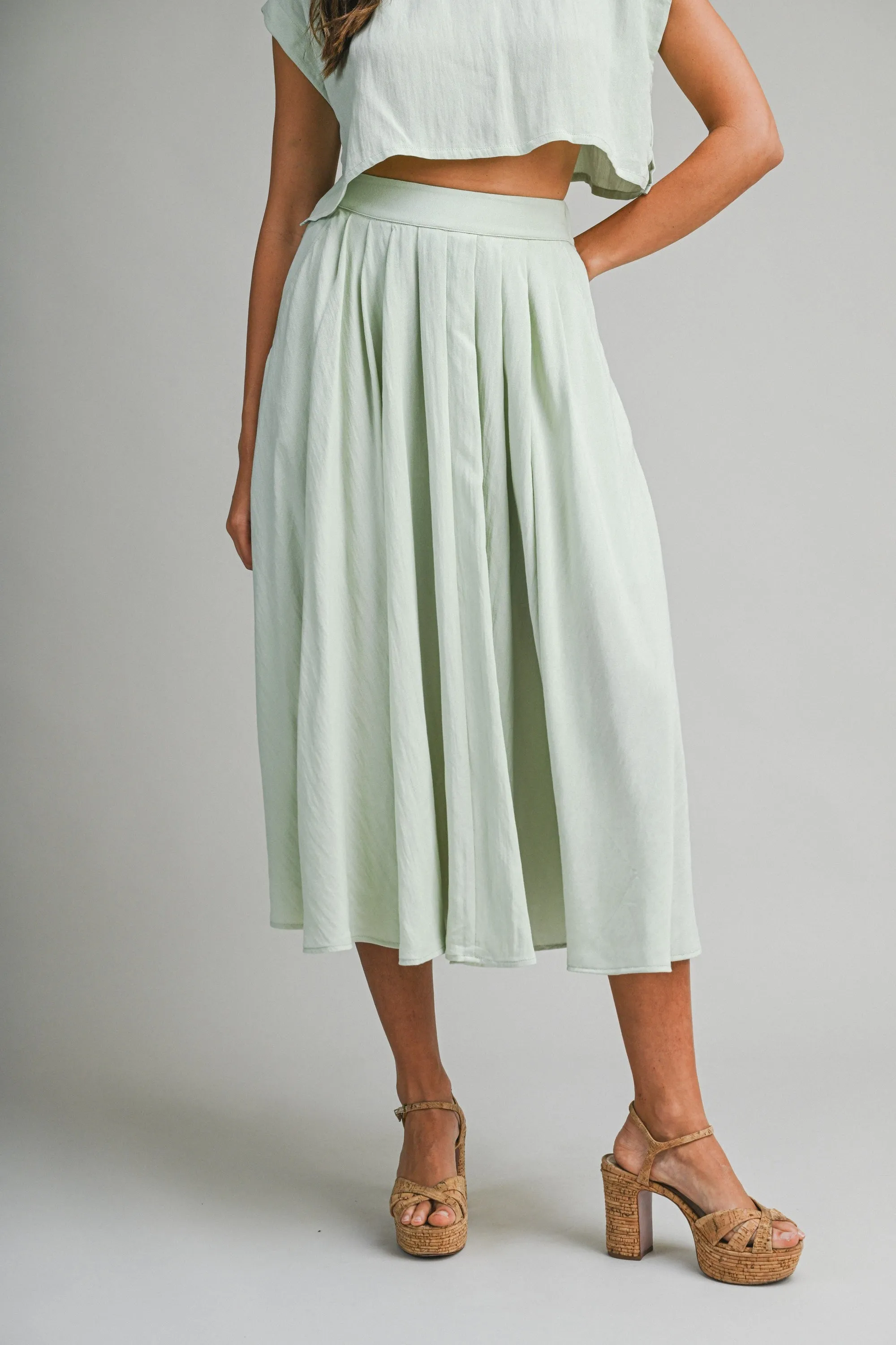 Hampstead Midi Skirt Set, Sage sold by Madison Boutique product image thumbnail 3