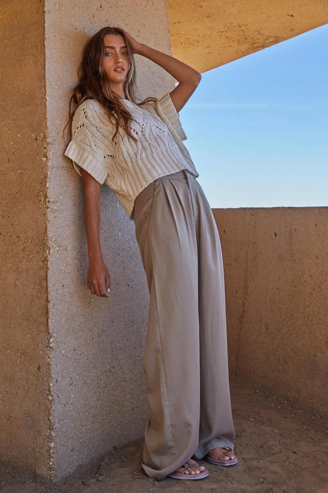 Cali Crochet Sweater, Cream sold by Madison Boutique product image thumbnail 4