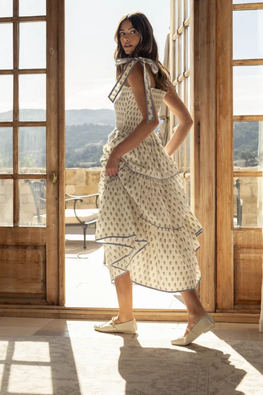 Imogen Smocked Midi Dress sold by Madison Boutique