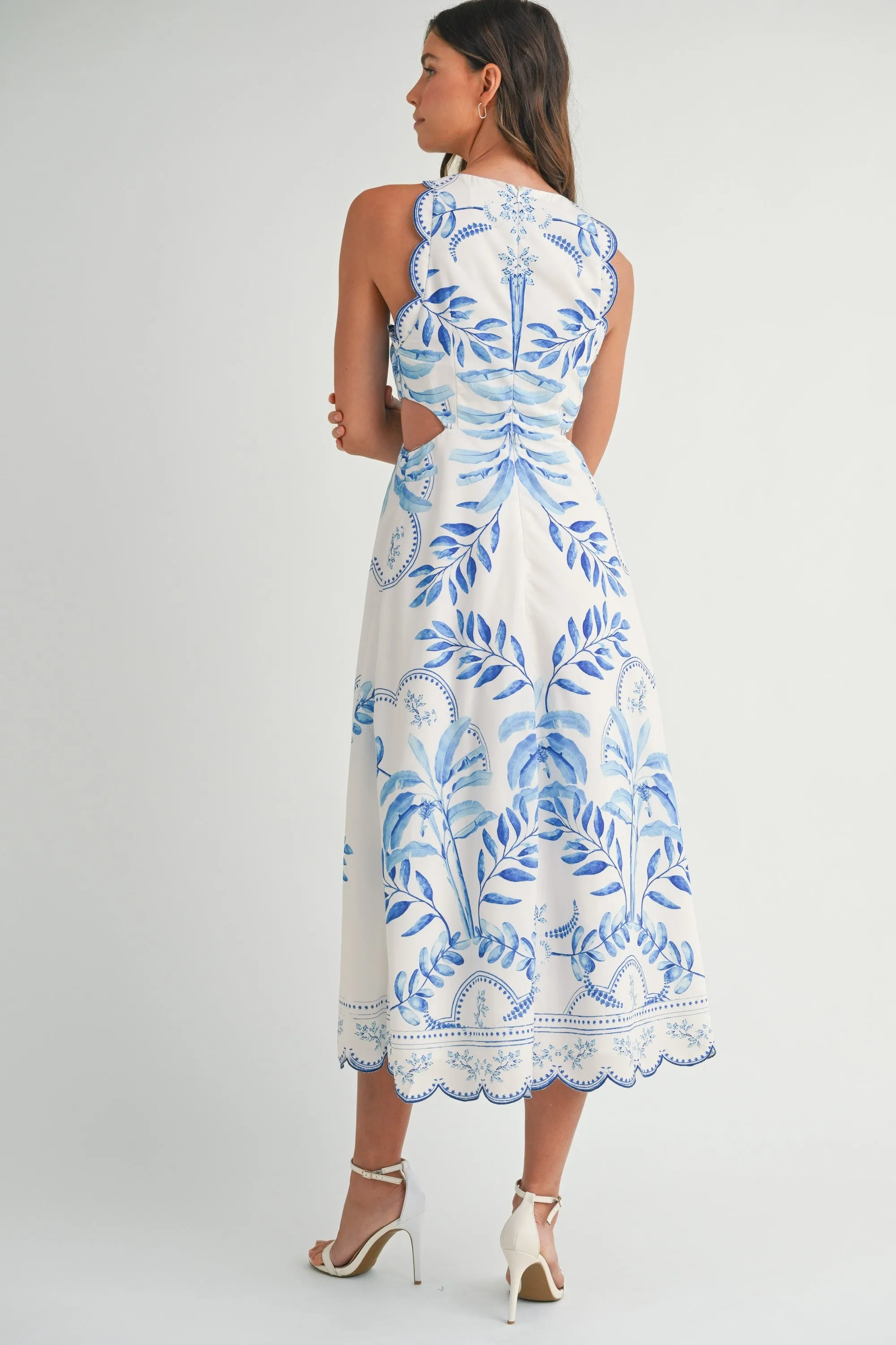Doral Scalloped Hem Midi Dress sold by Madison Boutique product image thumbnail 4