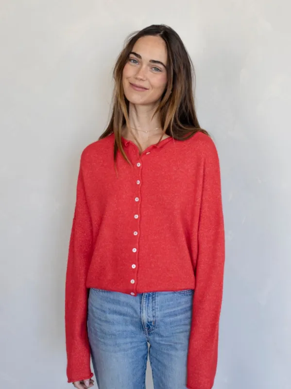 Central Park Cardigan, Red sold by Madison Boutique