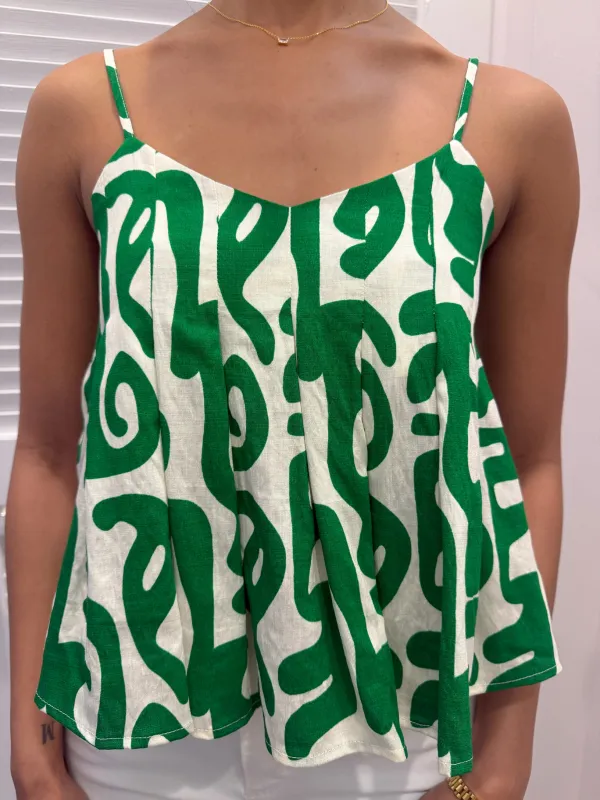 Sampson Pleated Tank Top sold by Madison Boutique