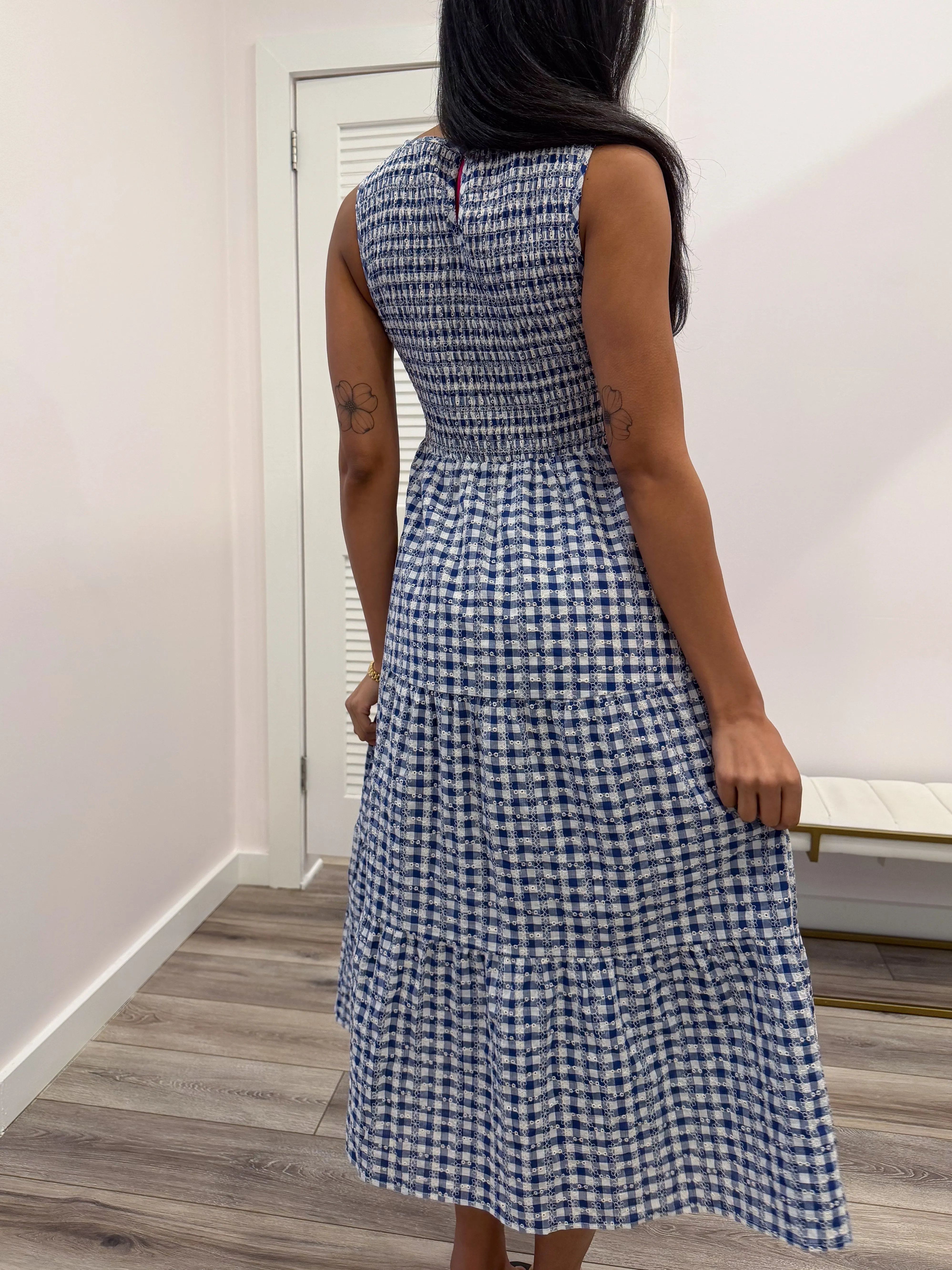 Zosia Gingham Smocked Midi Dress sold by Madison Boutique product image thumbnail 2