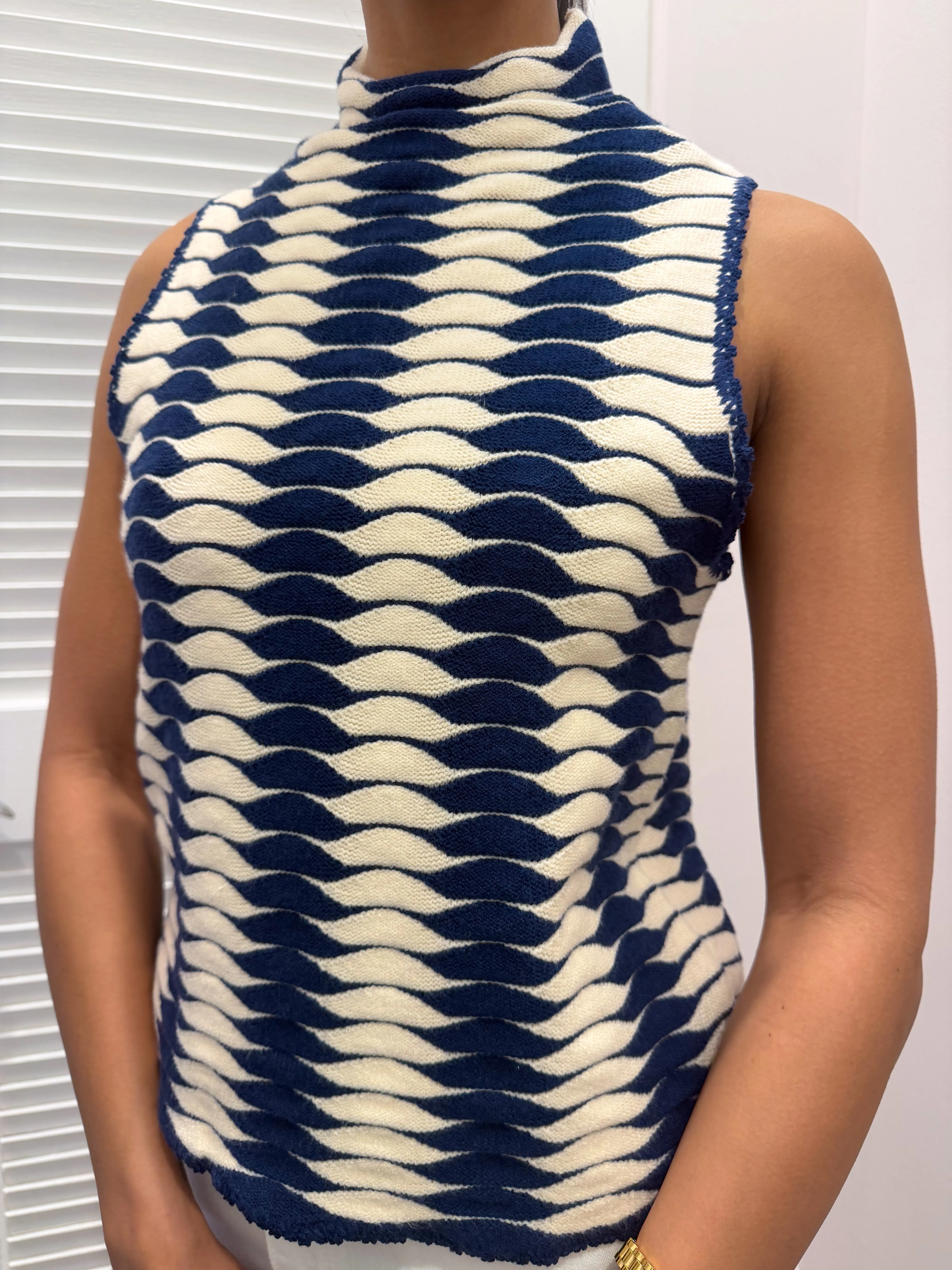 Harlee Patterned Knit Tank sold by Madison Boutique