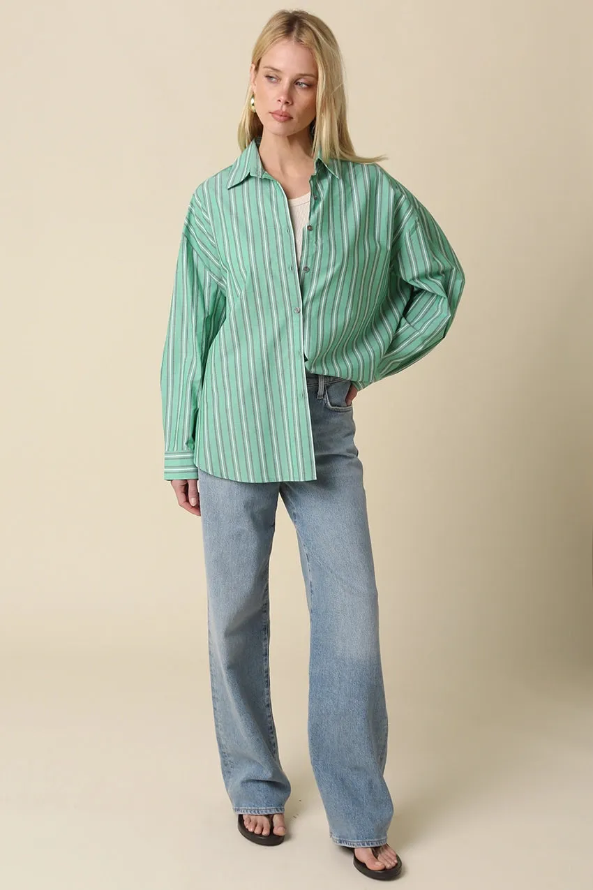 Micah Oversized Striped Shirt sold by Madison Boutique product image thumbnail 4