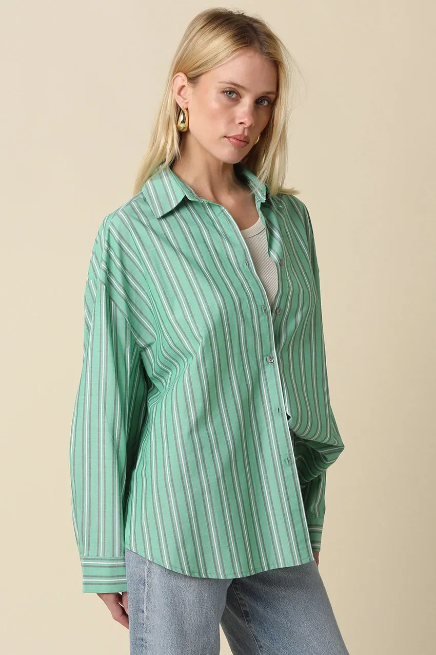 Micah Oversized Striped Shirt sold by Madison Boutique product image thumbnail 2
