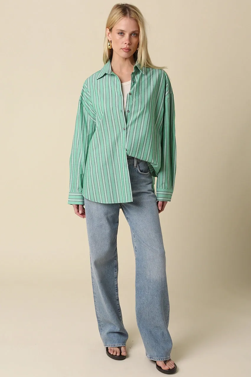 Micah Oversized Striped Shirt sold by Madison Boutique product image thumbnail 5
