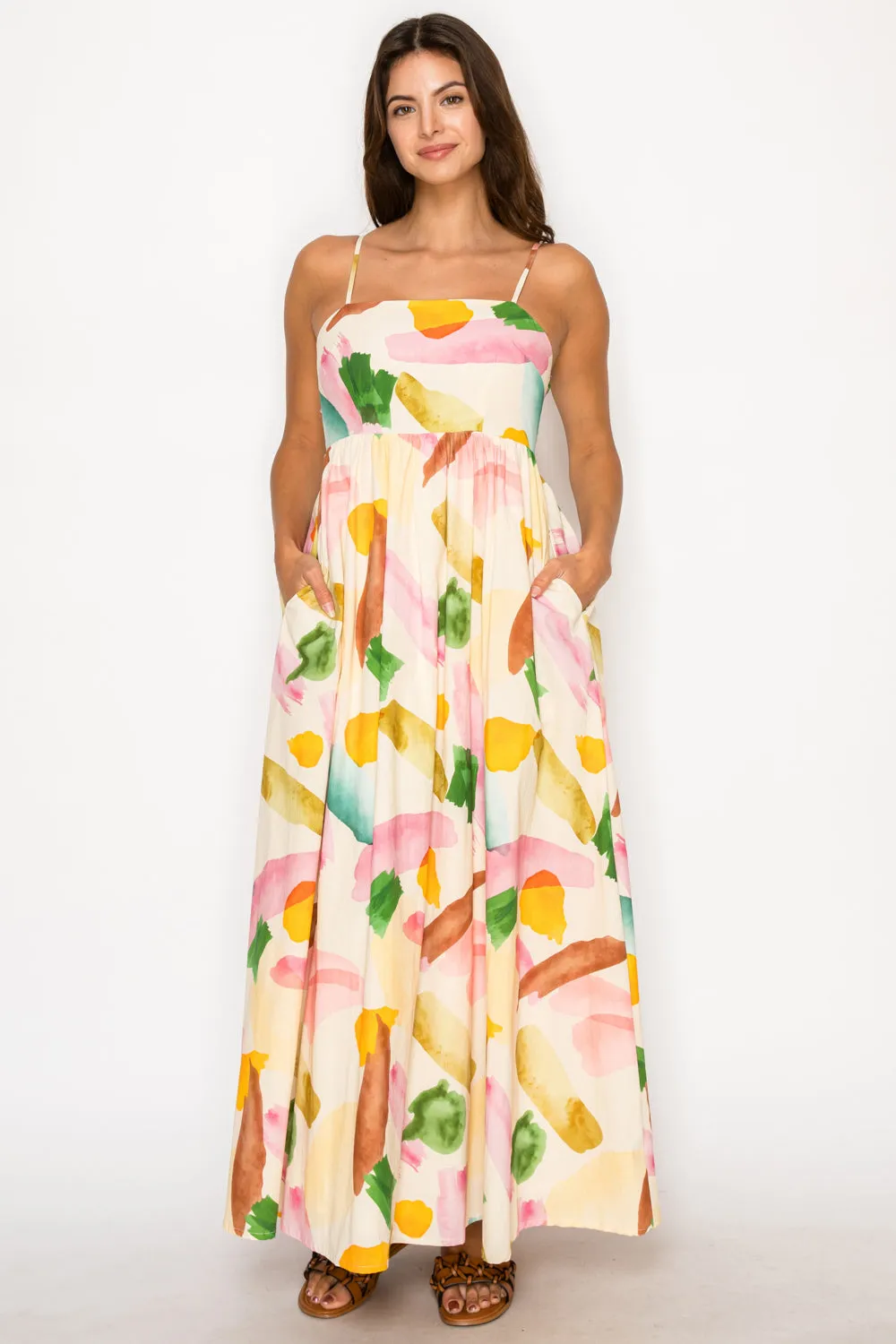 Nalda Printed Maxi Dress sold by Madison Boutique