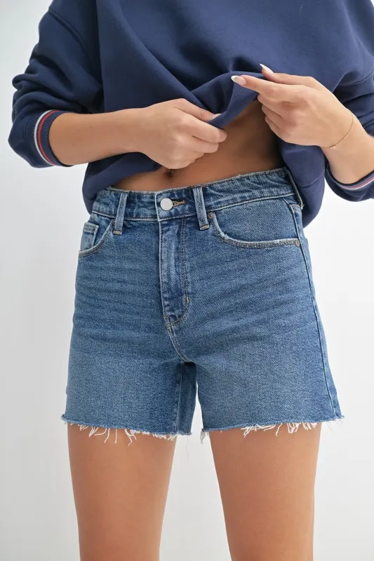 Lia Denim Cutoff Shorts made by Just Black Denim