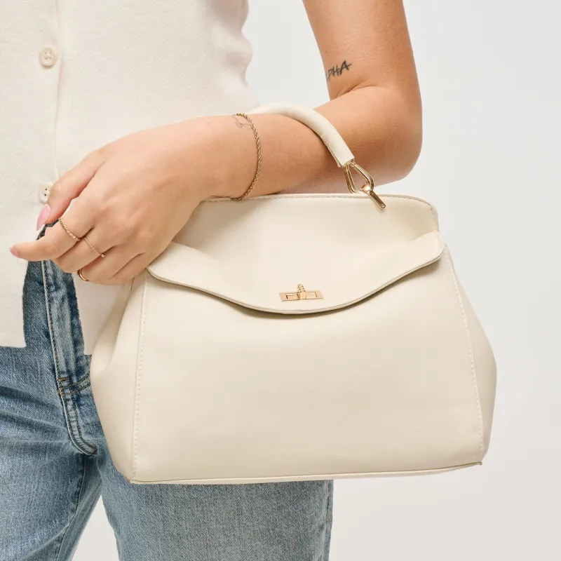 Liza Satchel Crossbody, Ivory sold by Madison Boutique