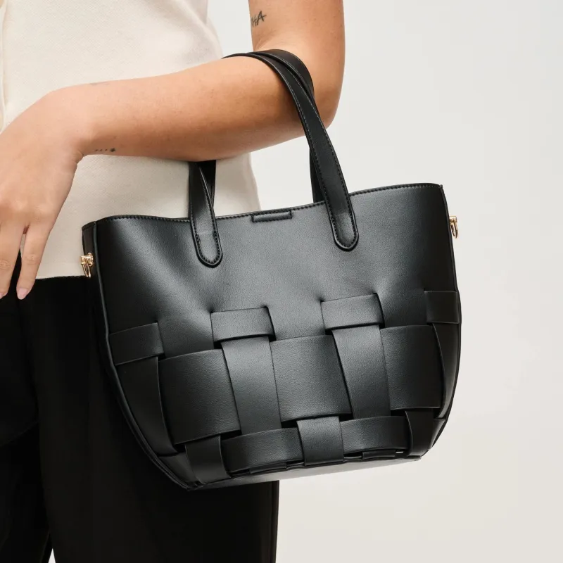 Luca Woven Small Tote Bag sold by Madison Boutique