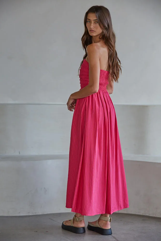 Promenade Striped Strapless Maxi sold by Madison Boutique product image thumbnail 2