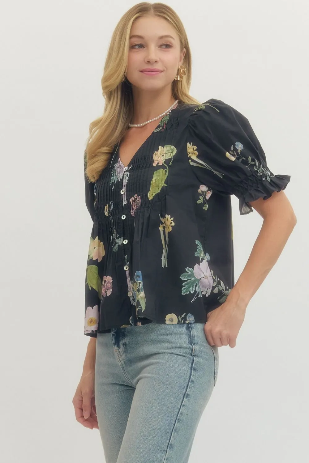 Malin Floral Print Blouse sold by Madison Boutique product image thumbnail 2
