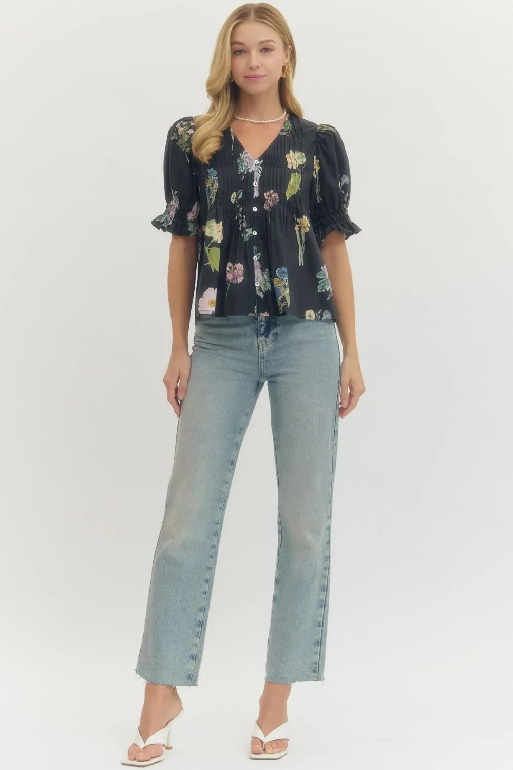 Malin Floral Print Blouse sold by Madison Boutique product image thumbnail 3