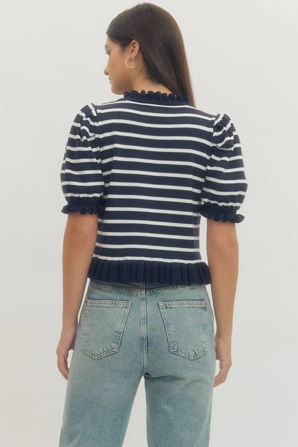 Celine Ruffled Cardigan Top sold by Madison Boutique product image thumbnail 5