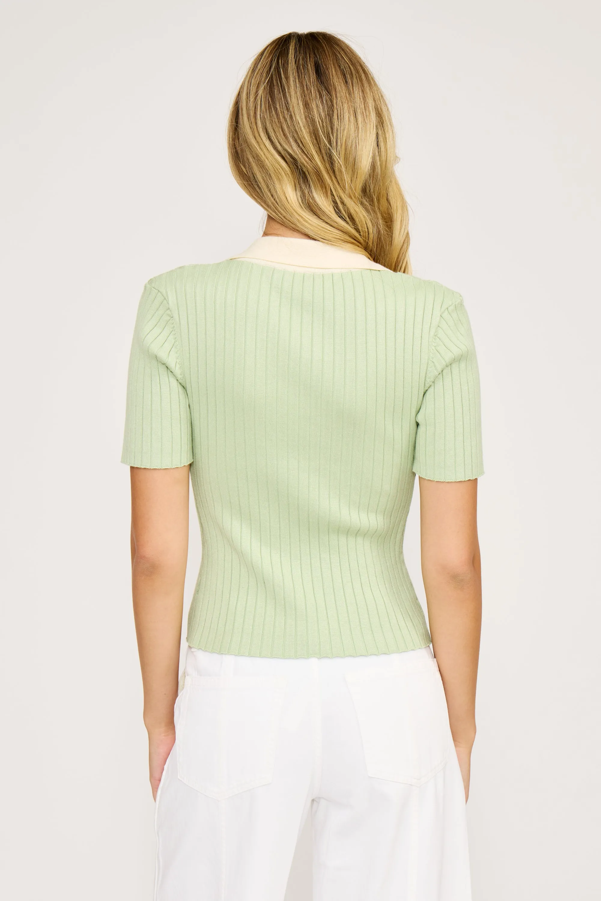 Ralph Knit Polo Top sold by Madison Boutique product image thumbnail 4