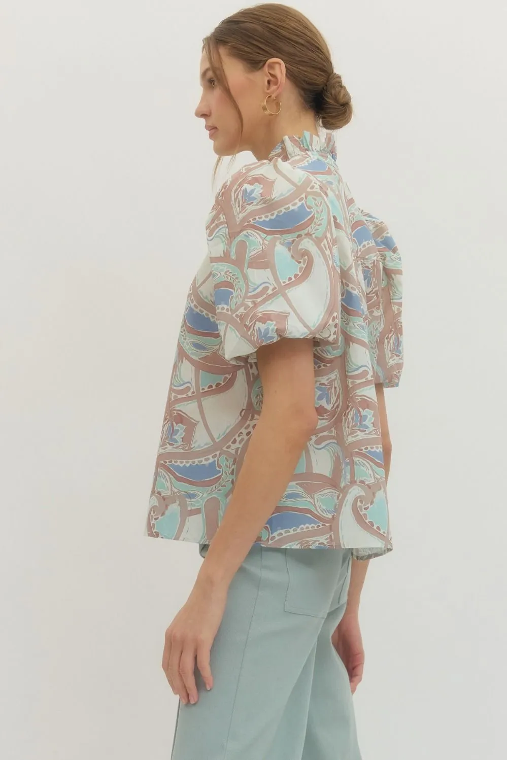Tibi Printed Blouse sold by Madison Boutique product image thumbnail 4