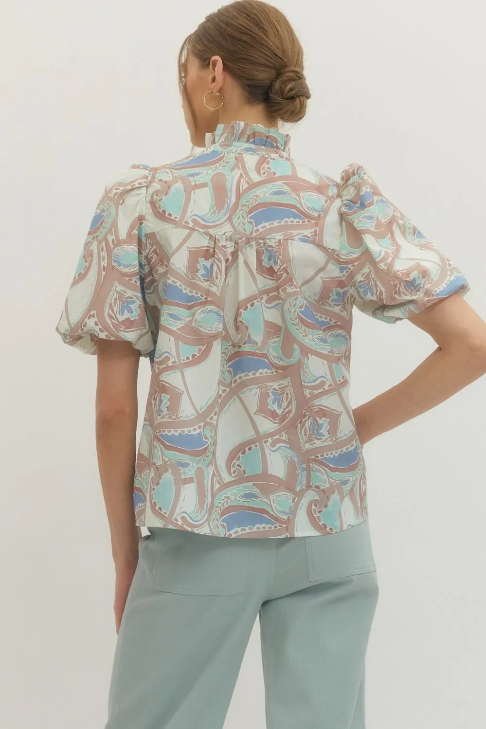 Tibi Printed Blouse sold by Madison Boutique product image thumbnail 5