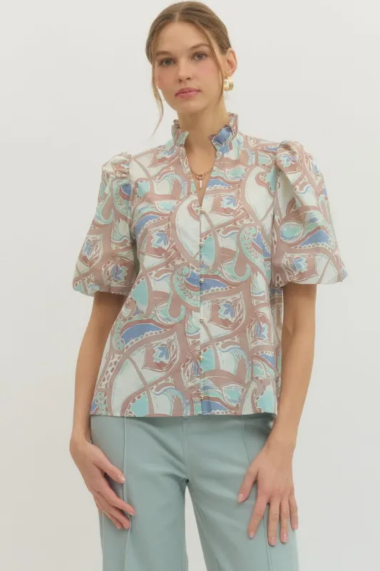 Tibi Printed Blouse made by entro