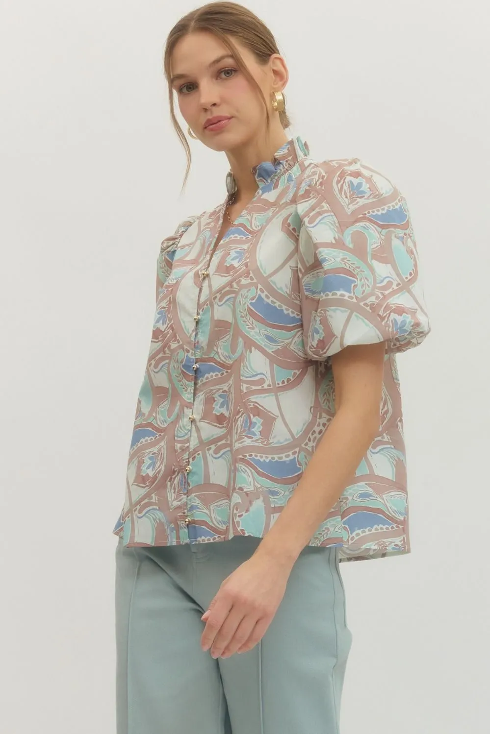 Tibi Printed Blouse sold by Madison Boutique product image thumbnail 2