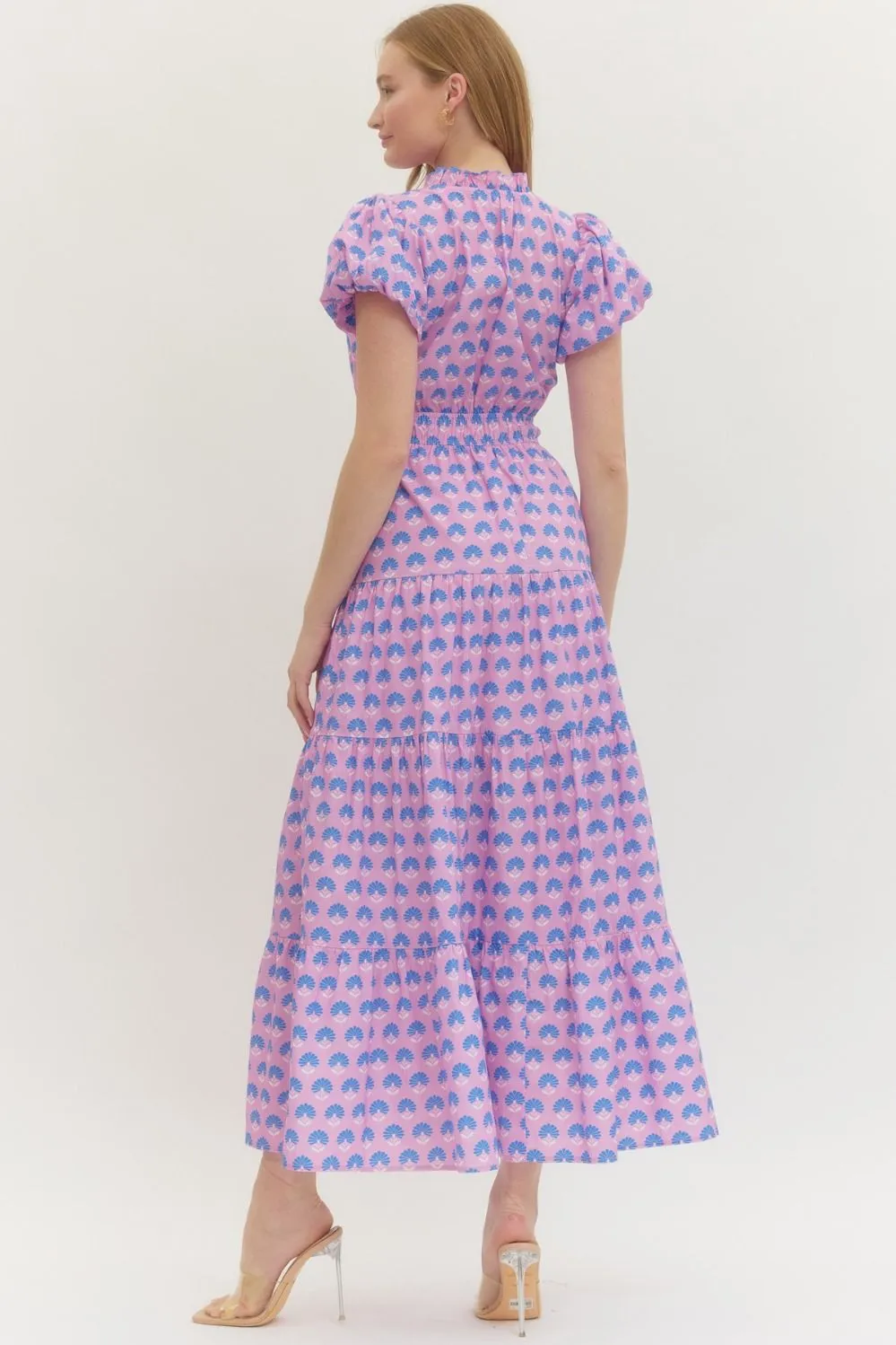 Verbena Floral Tiered Midi Dress sold by Madison Boutique product image thumbnail 4