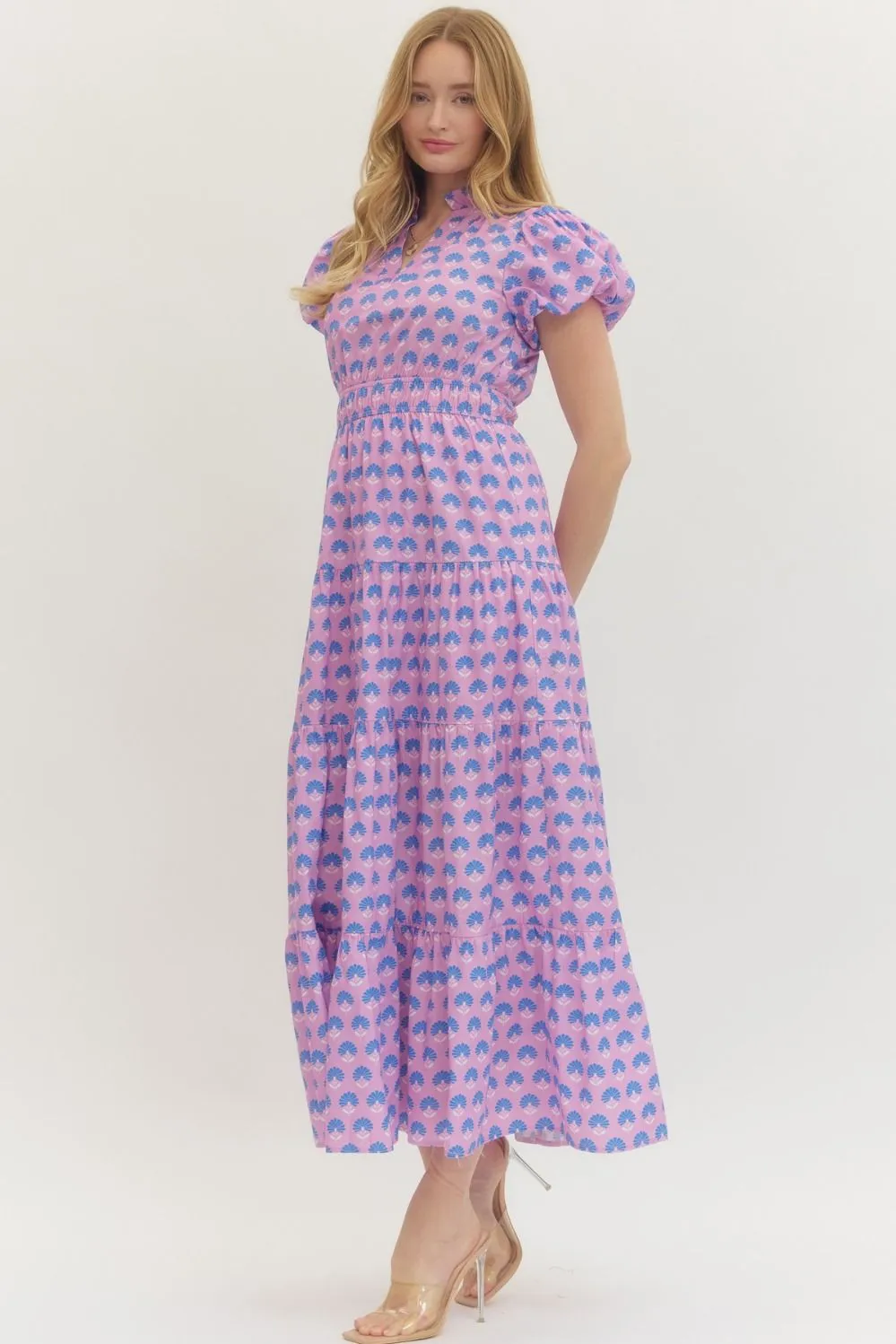 Verbena Floral Tiered Midi Dress sold by Madison Boutique product image thumbnail 2
