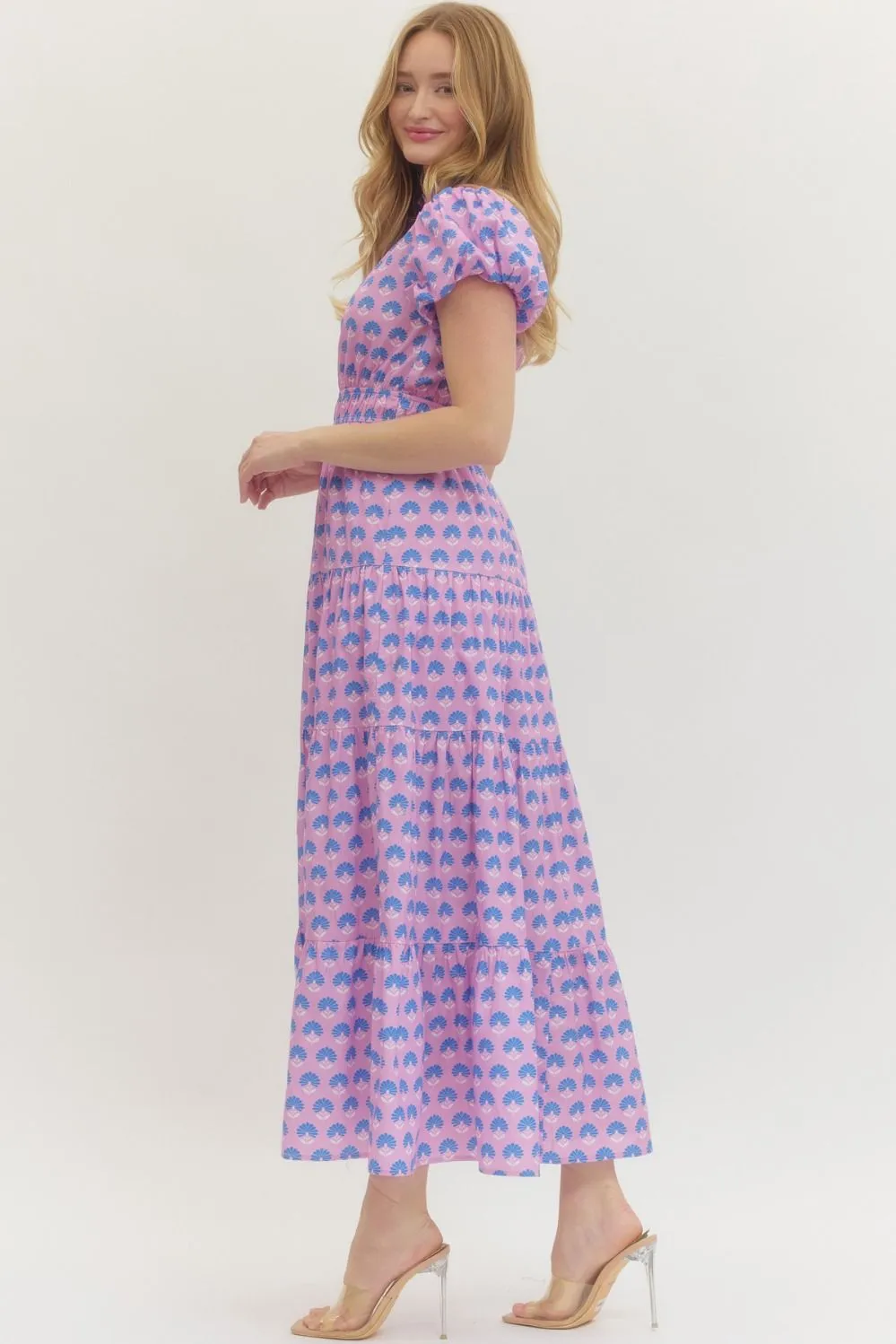 Verbena Floral Tiered Midi Dress sold by Madison Boutique product image thumbnail 3