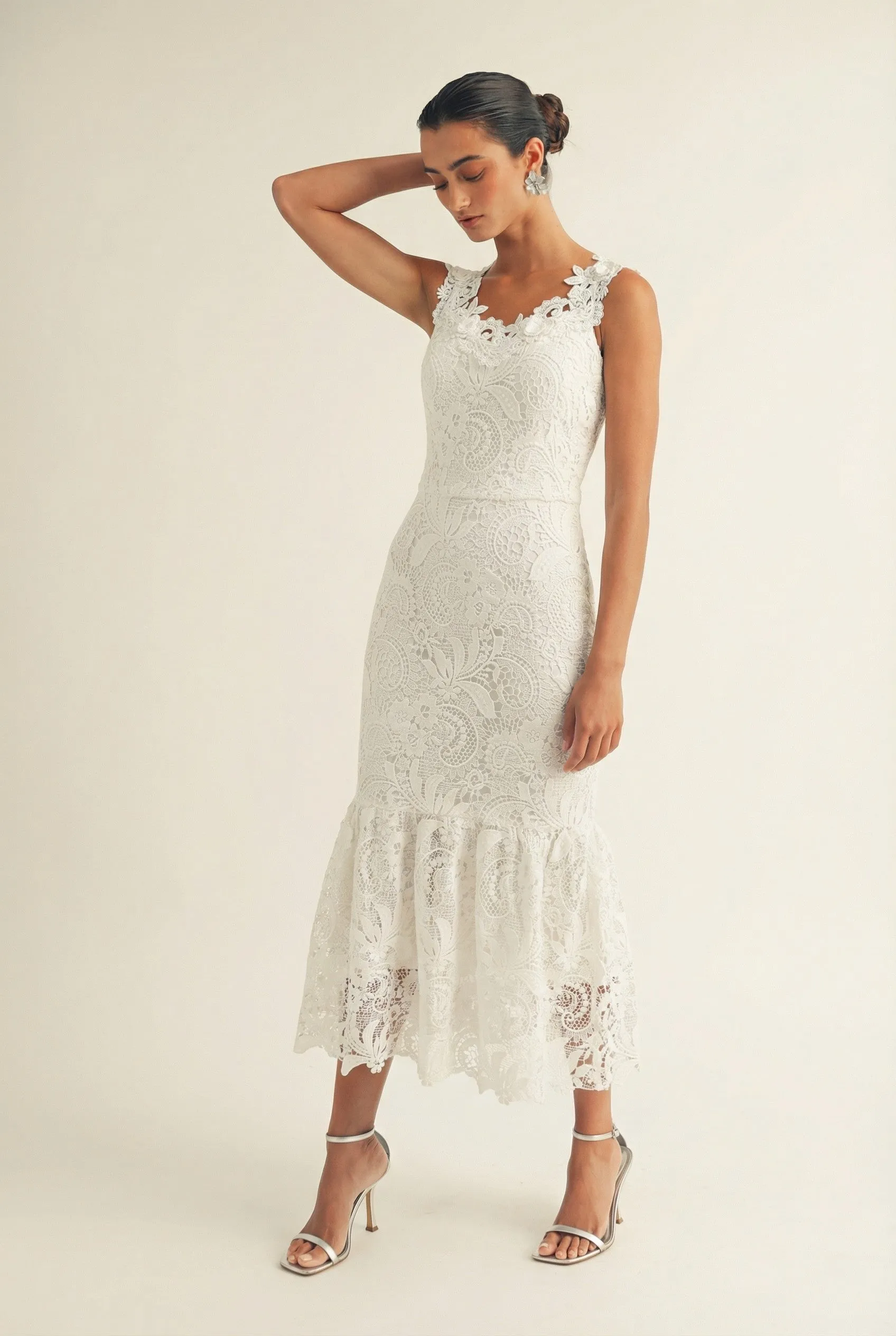 Verona Lace Midi Dress sold by Madison Boutique
