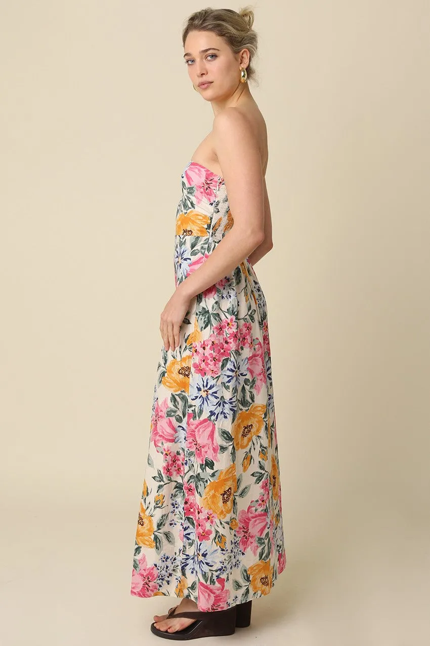 Adria Floral Strapless Maxi Dress sold by Madison Boutique product image thumbnail 3