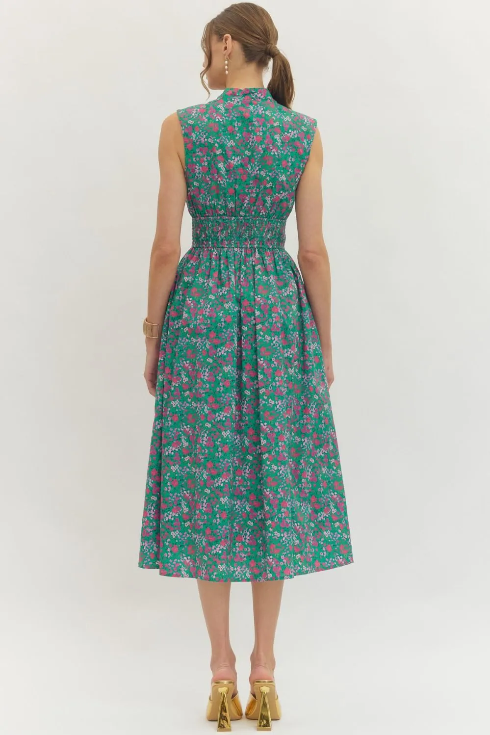 Marla Floral Zip Front Midi Dress sold by Madison Boutique product image thumbnail 4