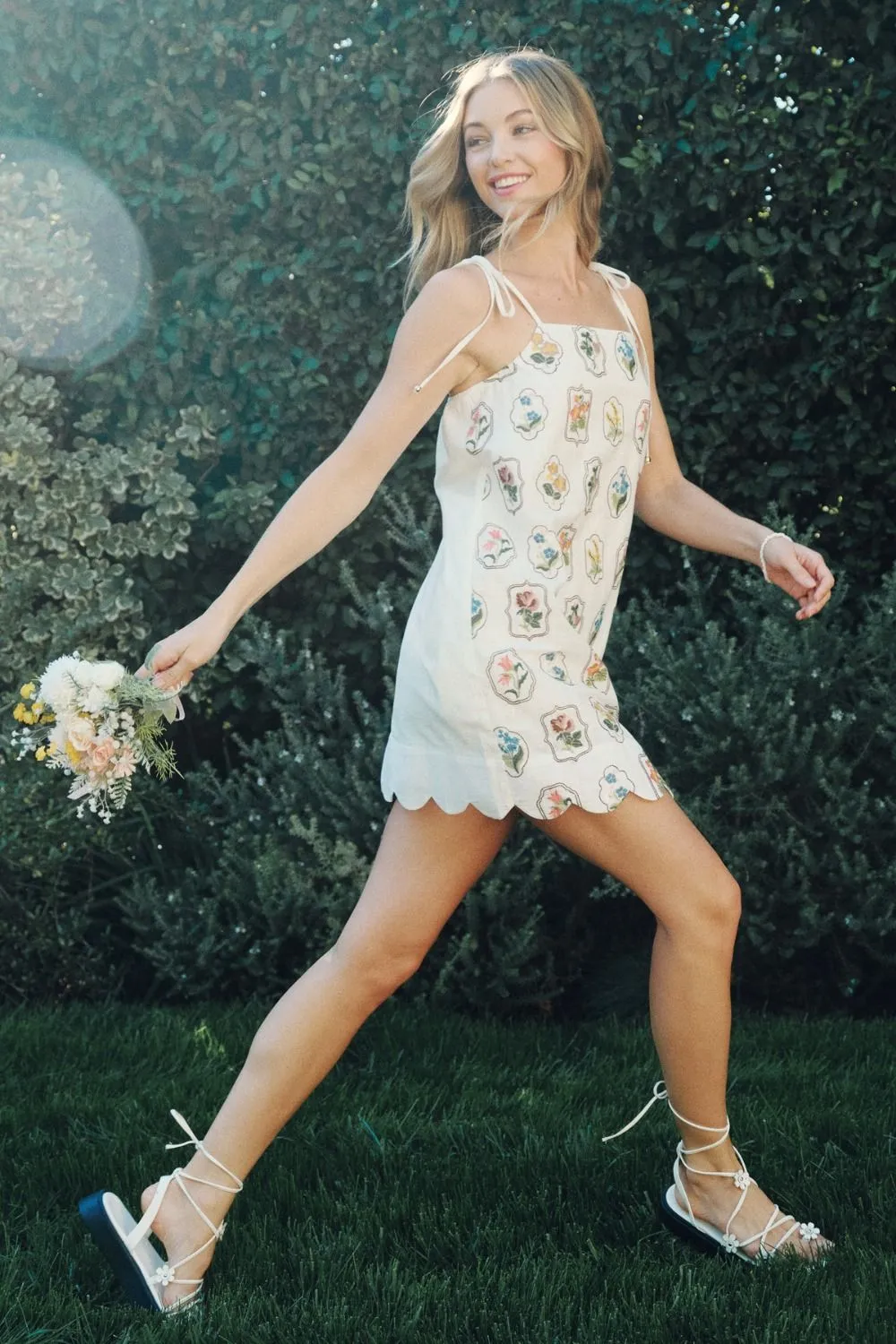 Elie Embroidered Flowers Dress sold by Madison Boutique product image thumbnail 2