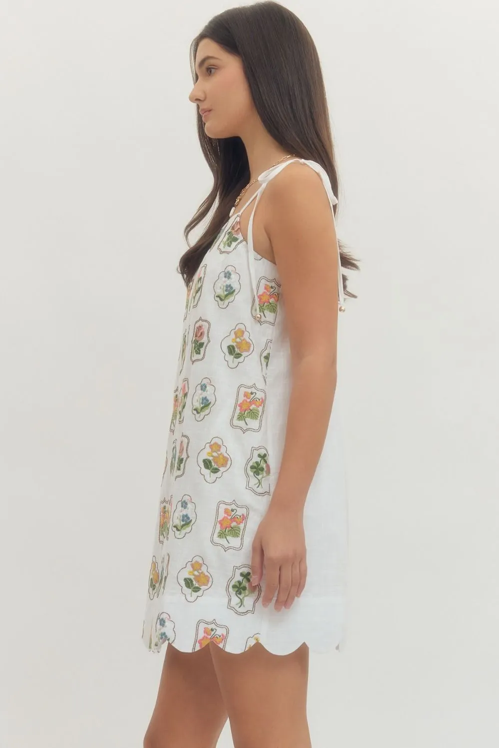 Elie Embroidered Flowers Dress sold by Madison Boutique product image thumbnail 5